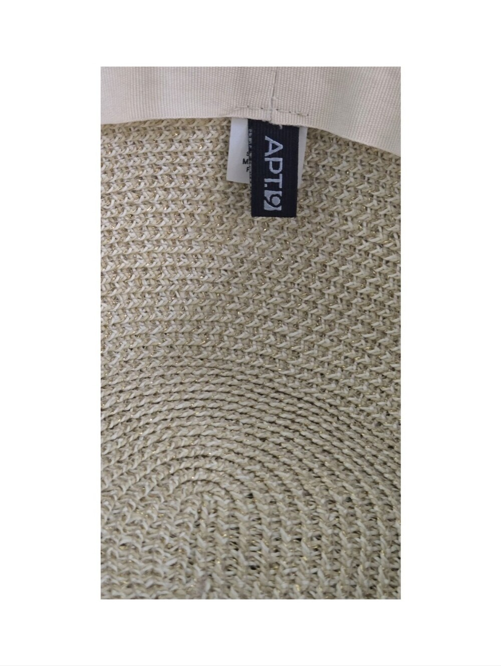 Apt. 9 Women's Wide Brim Straw Hat - Natural Beige Travel Packable Foldable - Picture 7 of 8